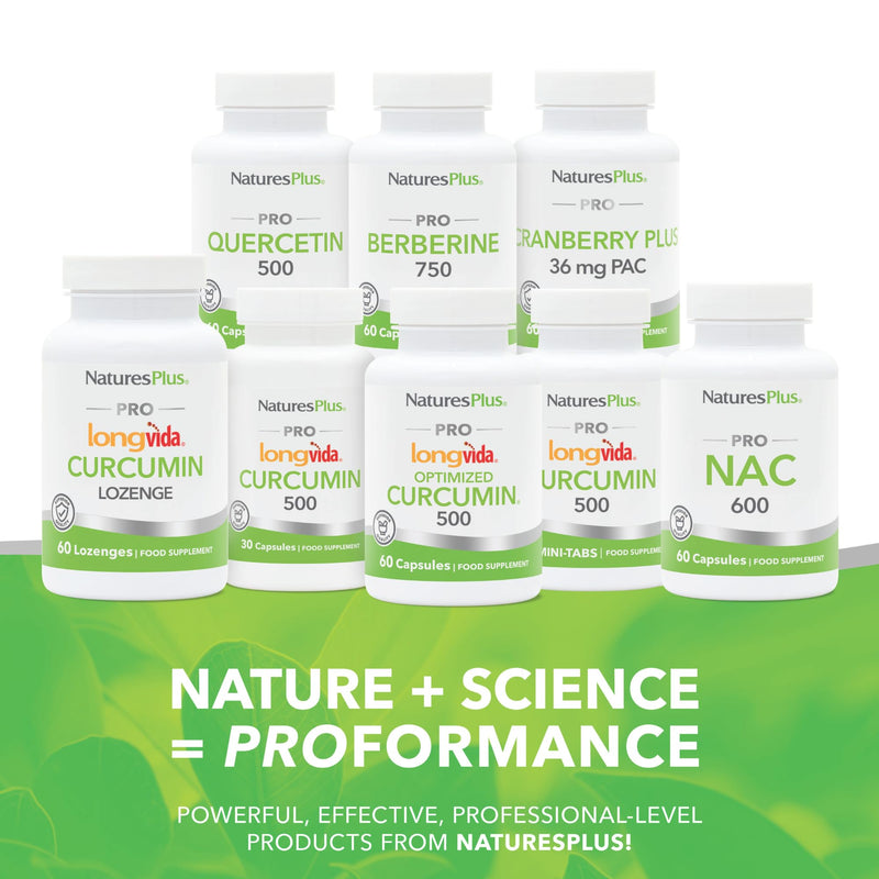 NaturesPlus PRO Optimized Curcumin Capsules Longvida 500 mg - Superior Absorption Turmeric Extract Supplement - One a Day, Vegan, Gluten Free - 30 Capsules 30 count (Pack of 1)
