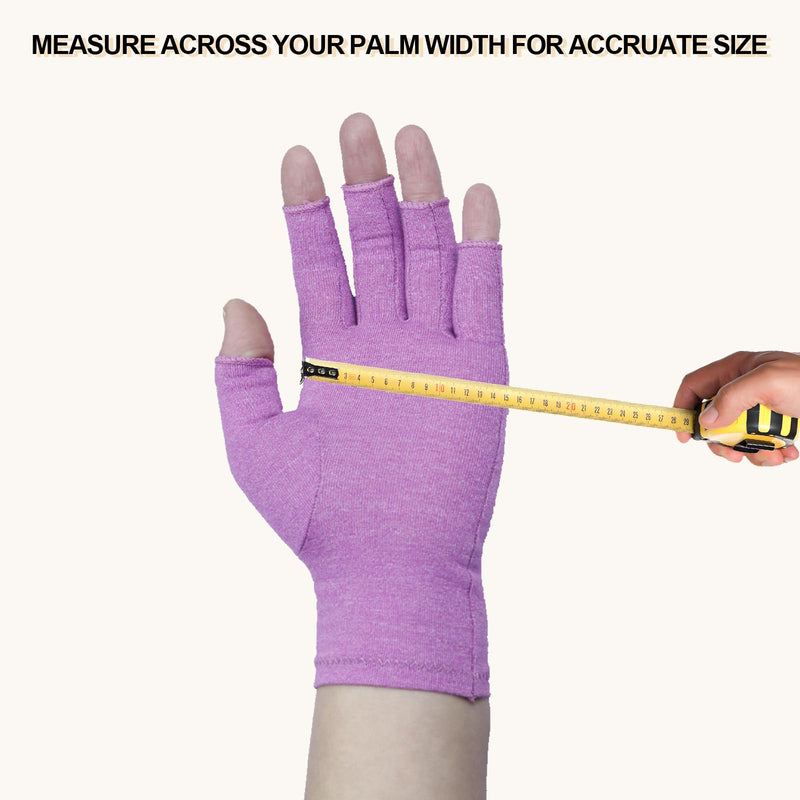 5 Pairs Arthritis Gloves for Women and Men, Pain Relief Compression Gloves Women,Fingerless Breathable Design M(2.8-3.5Inch)