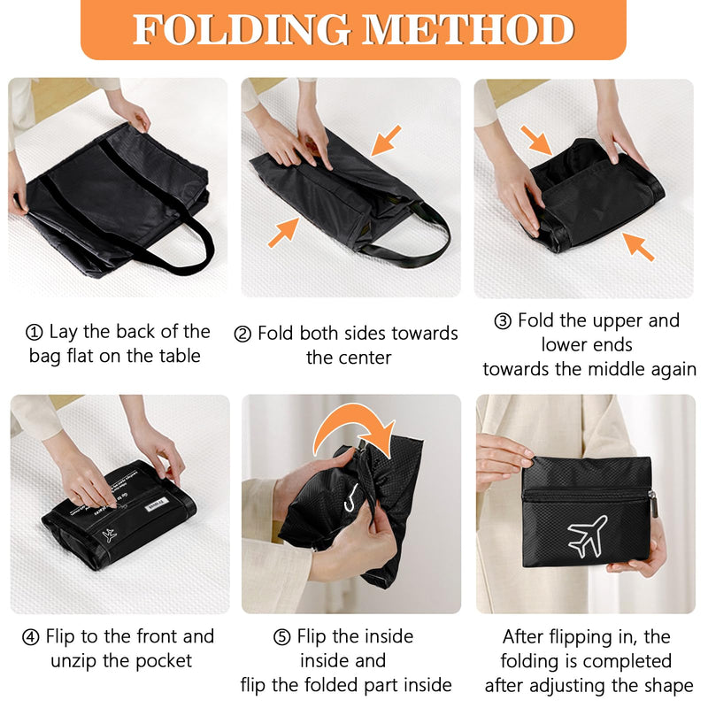 INVODA Travel Bag, Foldable Carry On Duffel Tote Gym Weekender Overnight Bags Spirit Airlines Personal Item Luggage Bag for Women and Men (3PCS) 3PCS