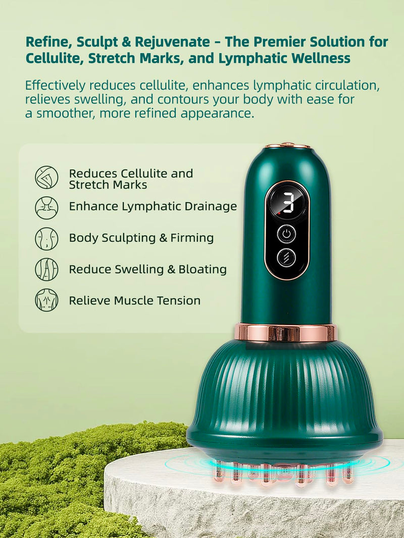 [Australia] - DiDEER Lymphatic Drainage Massager & Anti Cellulite Massage Tool, for Legs, Arms & Belly, Body,Helps Reduce Stretch Marks & Cellulite,With Microcurrent, Light Heat & Vibration - Body Sculpting Machine 