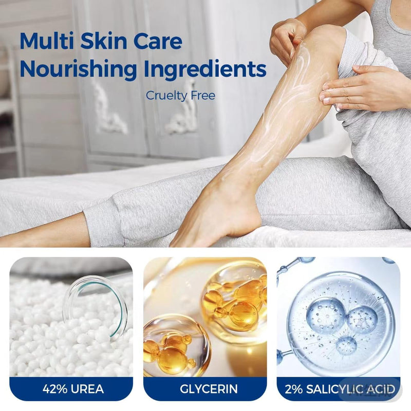OUKEYA Urea Cream 40 Percent Tube 3 Oz, Urea Foot & Hand Cream for Dry Cracked, 40 per Urea Lotion for Feet Maximum Strength 3 Ounce(Pack of 3) | Moisturizing, Exfoliating, Softening, Feet, Heels, Elbows Knees, Non-Greasy, Fast-Absorbing