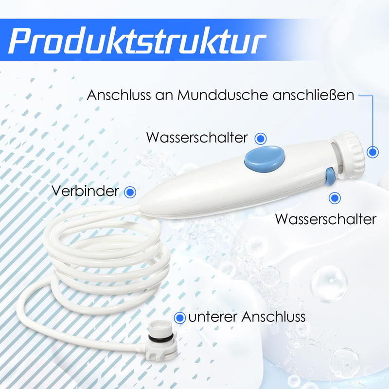 [Australia] - Water Flosser Oral Irrigator Oral Irrigator Replacement Tube Hose Handle Replacement for WP-100, Water Flosser Plastic Handle Hose Accessories for Oral Hygiene Compatible with WP-100 Sunlera Replacement Parts 