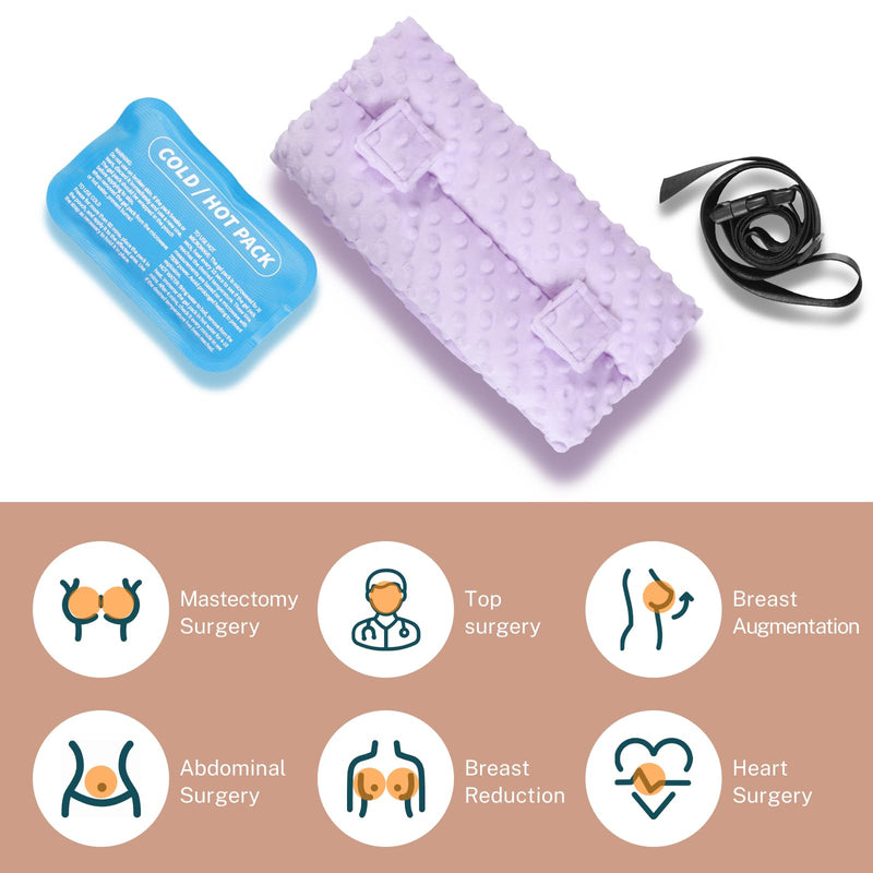 [Australia] - Seatbelt Pillow - Hysterectomy Mastectomy Heart Operation Recovery Supplies, Post Abdominal Surgery Myomectomy Pillows with Ice Pack, Tummy Tuck Recovery Must Haves, Tummy Pillow 