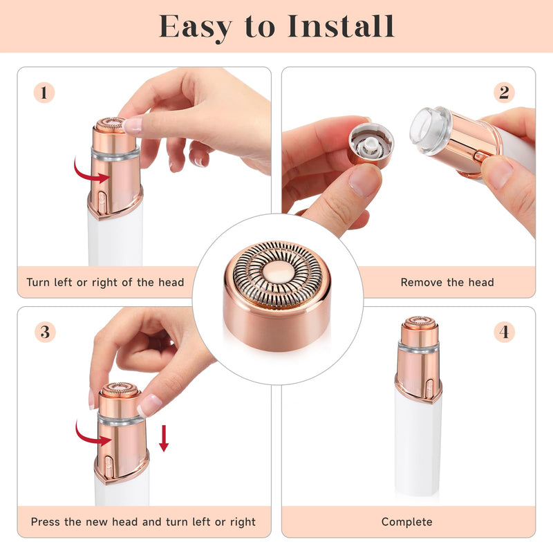 [Australia] - Replacement Heads New Generation 3 for Finishing Touch Flawless Facial Hair Remover Ring Light,New Version Replacement Blades for Women,18K Gold-Plated Rose Gold for Flawless GEN 3 Gold 