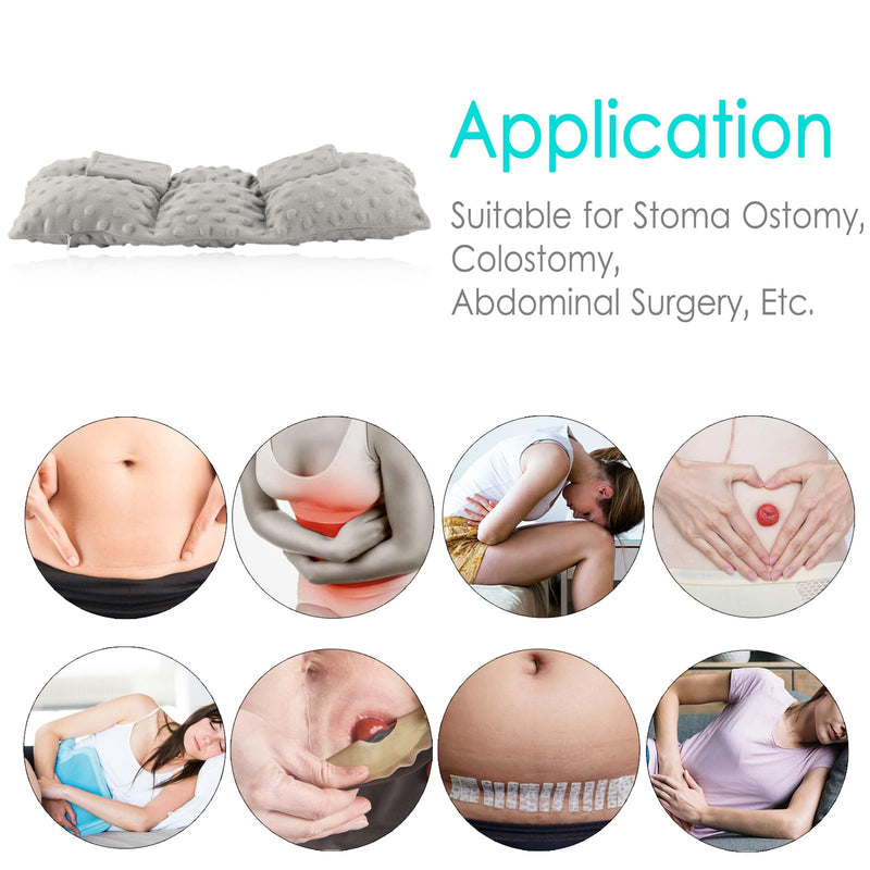 [Australia] - Ostomy Seat Belt Pillow Stoma Seatbelt Protector Ostomy Bag Cover Ileostomy Ostomy Supplies Urostomy Belt Pillow for Peritoneal Dialysis PD Catheter Women Men Minky Dot Gray 