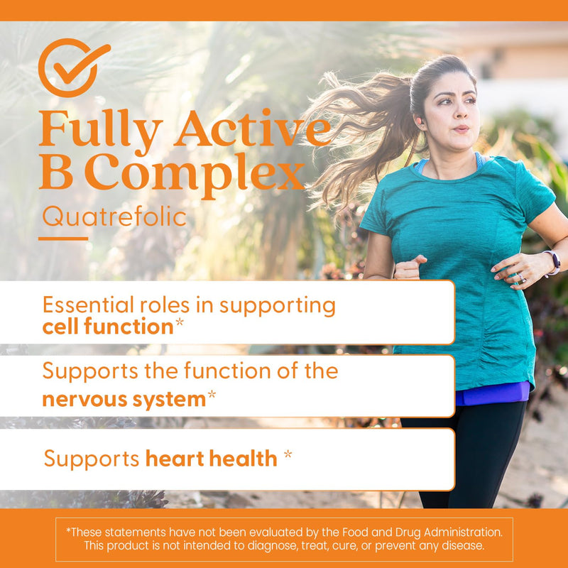 Doctor's Best Fully Active Vitamin B Complex Supplement for Men & Women - Super Complex with Methylated B12 & Folate, B6, Biotin, Pantothenic Acid, & More, Energy Support Caps - 60 Veggie Capsules 60 Count (Pack of 1)