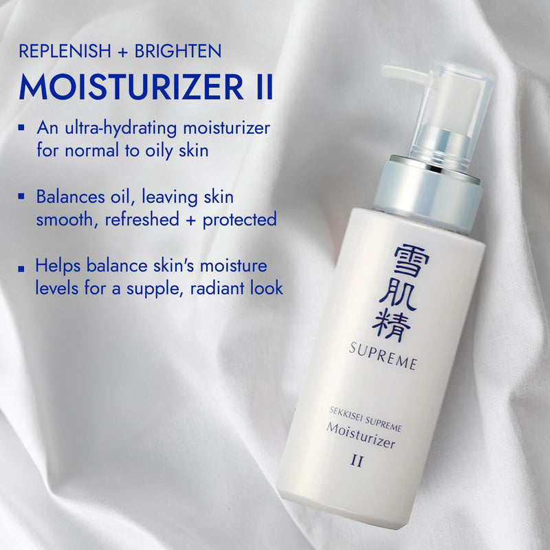 SEKKISEI SUPREME Moisturizer II N., Replenishing & Hydrating Liquid with Vitamin C, 4.7 Ounce