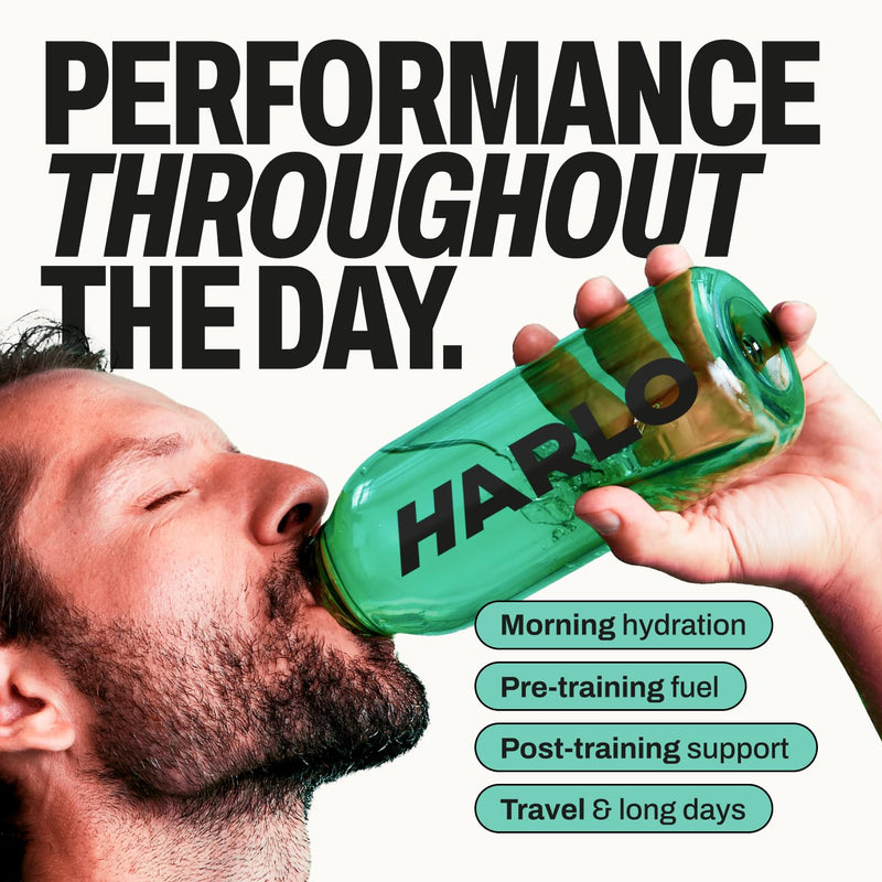 Harlo 3-in-1 Electrolytes Powder with Creatine & Collagen – Hydration, Muscle & Joint Support | Zero Sugar | 30 Servings (Raspberry) Raspberry