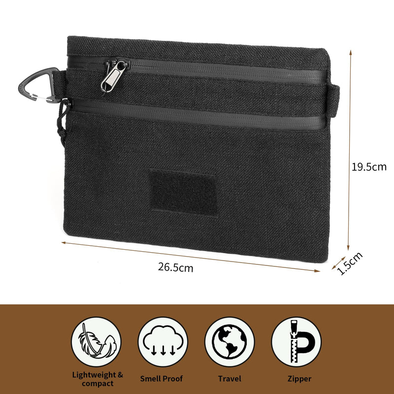 [Australia] - Smell Proof Bag-10x7 inch,Dog-Tested Smell Proof Pouch Container,Odorless Scent Proof Bags Storage For Travel Storage, No Smell Odor Proof Bags Carbon Lined (black) （10x7 In） 