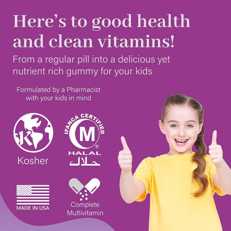 Salaam Nutritionals - Multivitamins, Multivitamins for Kids, Gummy Vitamins with 13 Essential Vitamins + Minerals, Bone and Immunity Support, 90 Count, 1 Pack Multivitamins 1pack