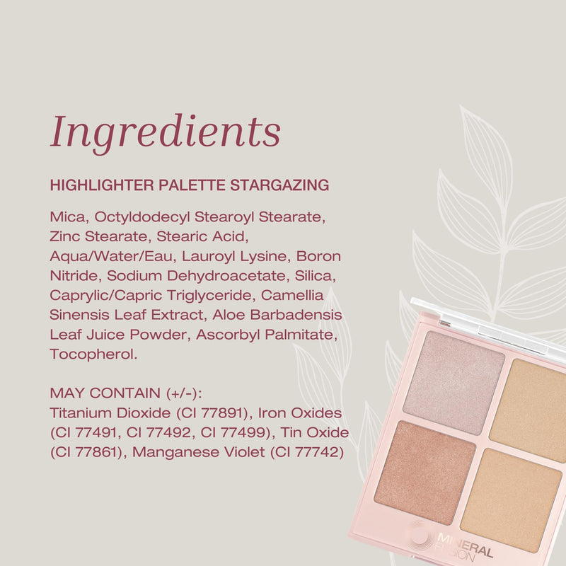 [Australia] - Highlighter Palette, Lightweight Shimmer, Stargazing 1 Count (Pack of 1) 