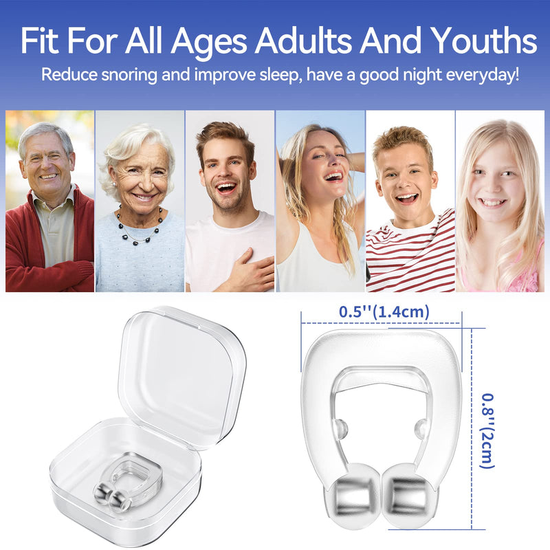 [Australia] - Anti Snoring Devices, Anngola Snoring Solution, Silicone Magnetic Anti Snoring Nose Clip, Effective Hale Breathing Aid, Stop Snoring to Restful Sleep(10 Pack) 