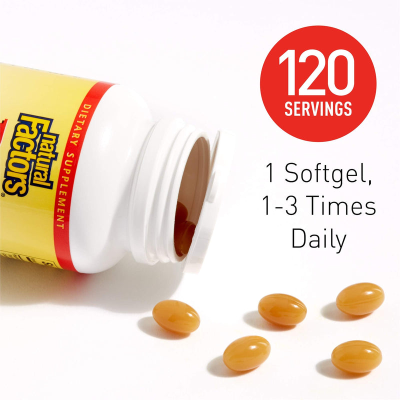 [Australia] - Natural Factors, Phosphatidylserine, Support for Memory, Concentration and Brain Functions, Soy and Gluten Free, 120 Softgels 120 Count (Pack of 1) 