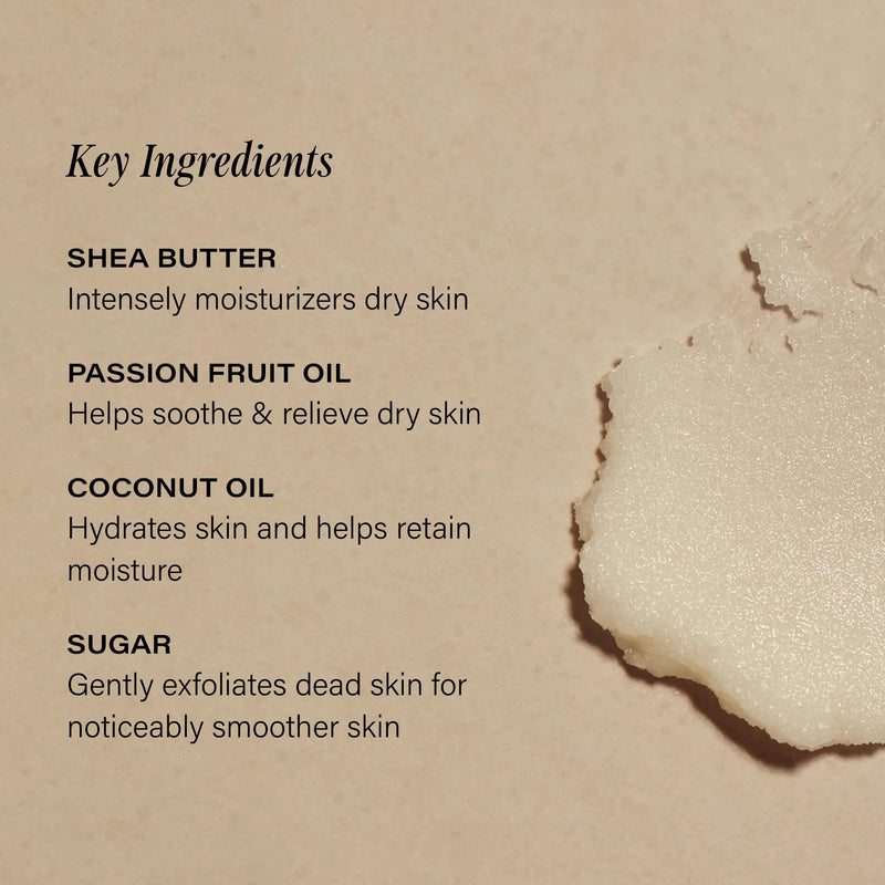 '+ Lux Unfiltered - N°28 Nude Beach Exfoliating Body Polish | Exfoliating Body Scrub in Santal - Sugar Scrub with Shea Butter, Passion Fruit Oil & Vitamin E - Vegan & Cruelty Free