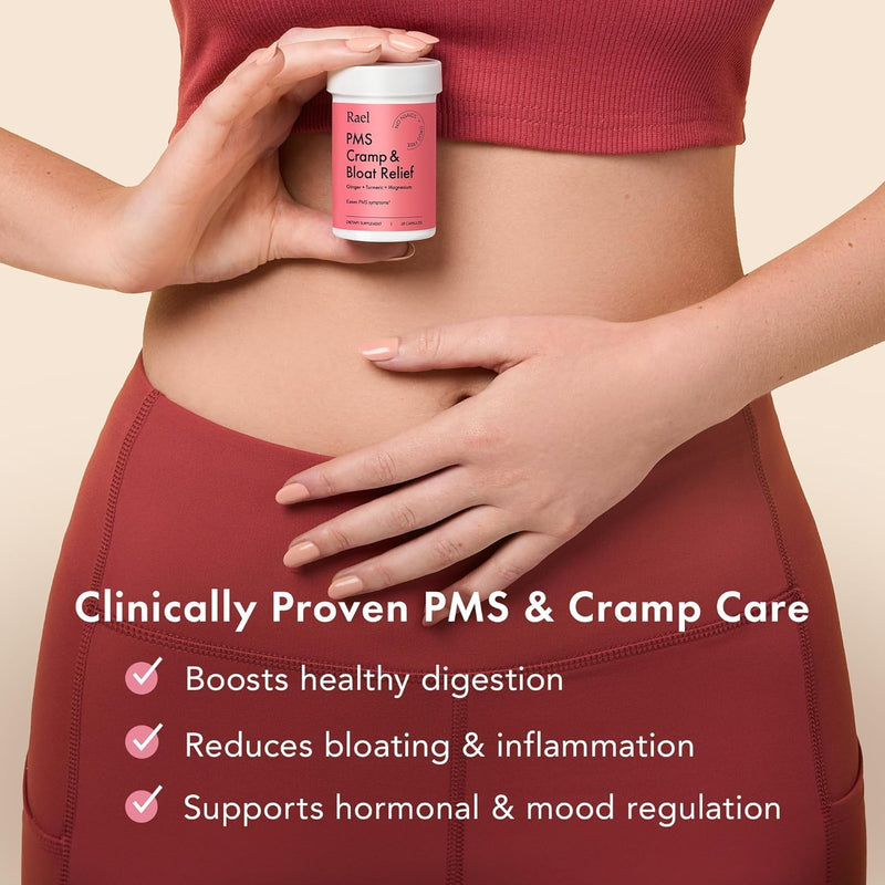 Rael Supplement for Women Bundle - Probiotics, Digestive Enzymes, Urinary Tract Health (30 Day Supply) & PMS Supplement (28 Capsules)