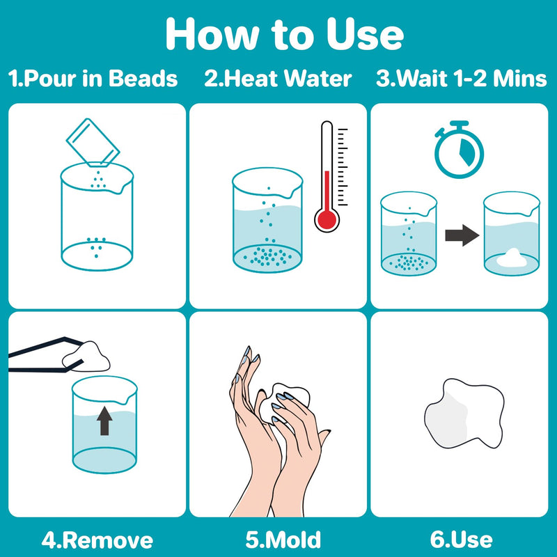 [Australia] - Sukh 10.9oz Repair Thermoplastic Beads Moldable Plastic Pellets Polymorph Plastic Meltable Plastic Reusable Thermal Beads for Missing Tooth,DIY,Cosplay,Halloween Vampire Teeth Fangs 