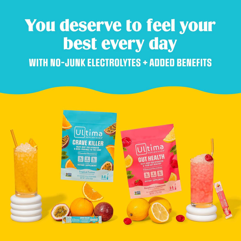 [Australia] - Ultima Replenisher Crave Killer Supplement and Electrolytes Powder ‚Äì Tropical Fusion, 14 Stickpacks ‚Äì Hydration Packets That Kick Cravings to The Curb 