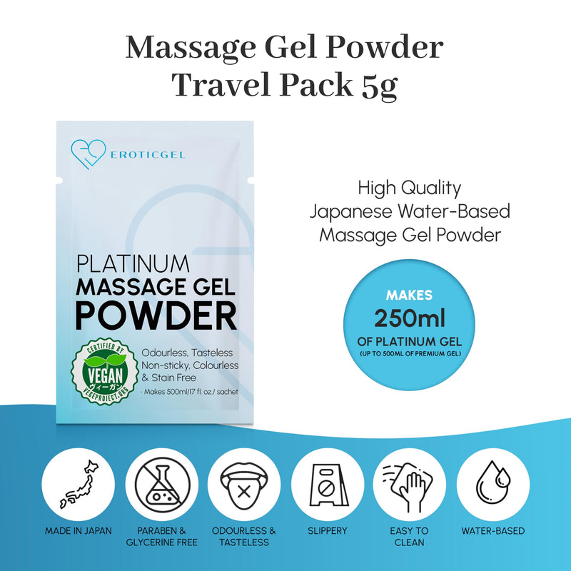 [Australia] - Premium Nuru Massage Gel Powder (Pack of 10) Pack of 10 