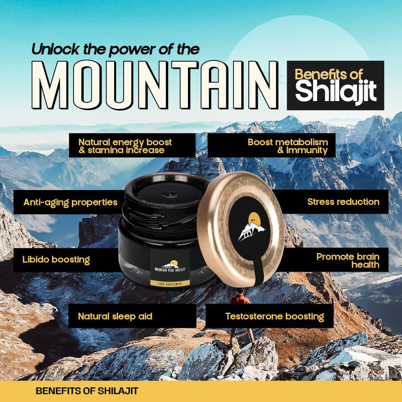 Resin – Pure Himalayan Shilajit Resin, Rich in Fulvic & Humic Acid – Supports Stamina, Immune System & Vitality – (30g) Jar