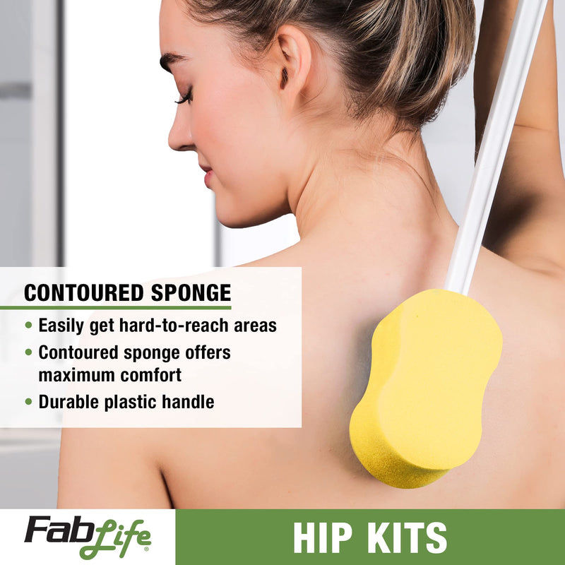 [Australia] - Hip Kit Daily Living Aids for Mobility, Hip Replacement Recovery, Knee and Back Surgery Includes Grabber Reacher, Bath Sponge Stick, Formed Sock Aid, Shoehorn 