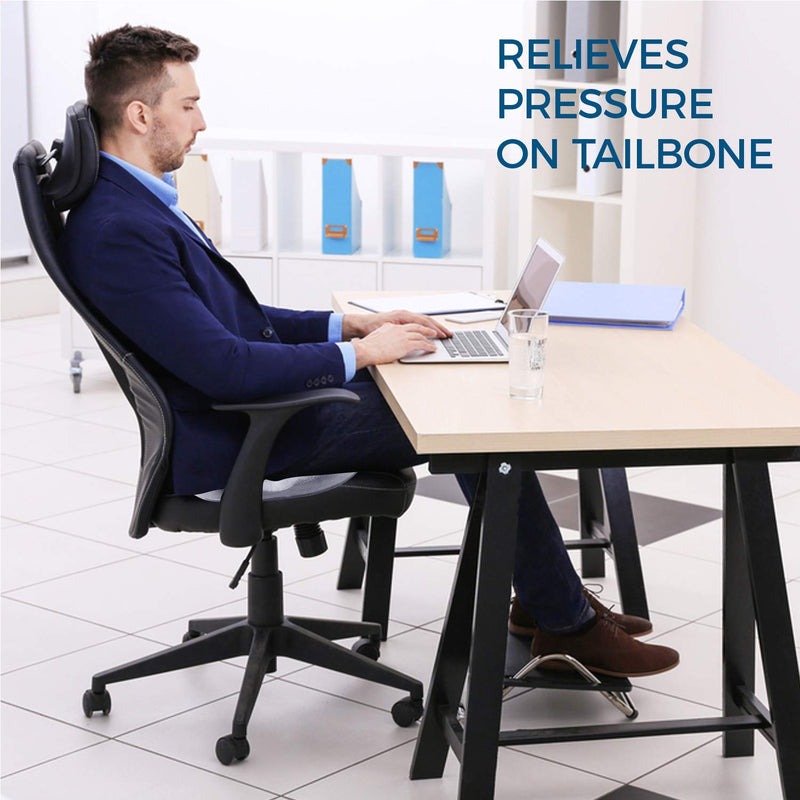[Australia] - Donut Pillow Hemorrhoid Seat Cushion - Orthopedic Memory Foam – Contoured Luxury Comfort, Pain Relief and Supports Prostate, Pregnancy, Post Natal Sciatica Coccyx, Surgery & Tailbone Pressure Dr Flink 