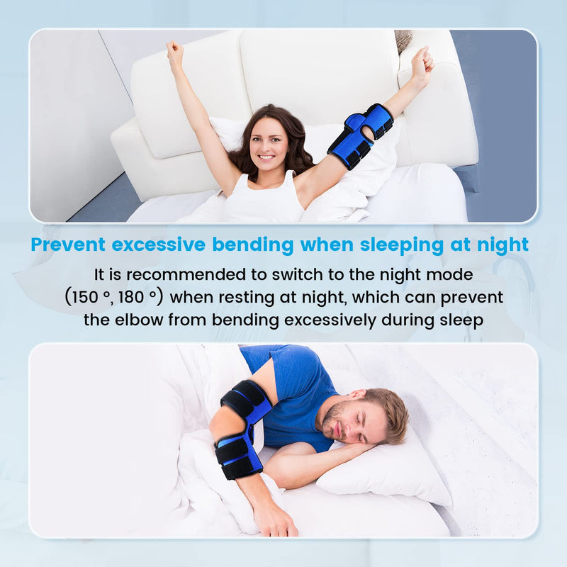 [Australia] - Elbow Splint Brace for Cubital Tunnel Syndrome and Ulnar Nerve Entrapment,New Upgraded with 4 Angles Adjustable,Fixed Elbow,Prevent Excessive Bending,for Men,Women,fits Left and Right Arm -S/M M 