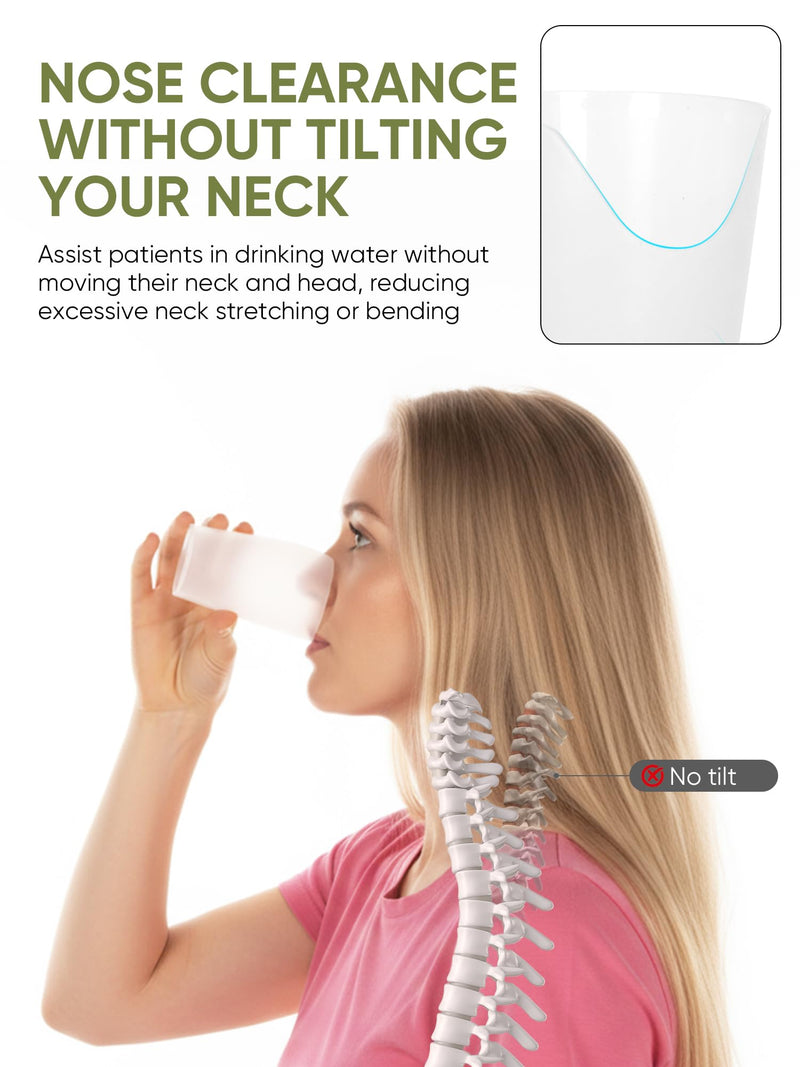 Nose Out Cup – Open-Top Hygienic Drinking Cup, No-Nose-Touch Design (2 Sets-8oz/240ml) BPA-Free Plastic for Kids & Adults, Dishwasher Safe, Home, School, Travel (Assorted Colours) 2 Sets-8oz/240ml