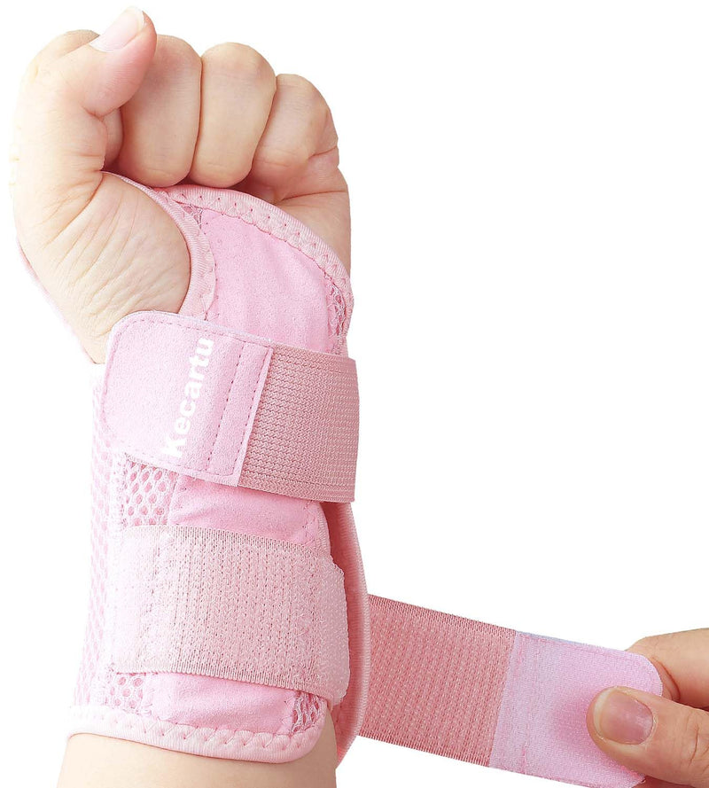 Wrist Brace for Carpal Tunnel Pain Relief, Wrist Support Splint for Women Men,Sprain, Repetitive Strain, Adjustable Hand Brace for Sleeping Fits Right Left Hand for Arthritis (Pink, Left Hand, S/M) Small/Medium Pink Left Hand