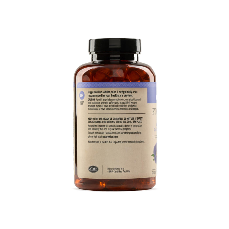 [Australia] - NatureWise Flaxseed Oil 1000 mg, Fish Free Omega 3 with 580 mg ALA, Dietary Supplement for Immune Health Support - Organic, Cold Pressed, Non-GMO - 120 Softgels[120-Day Supply] 
