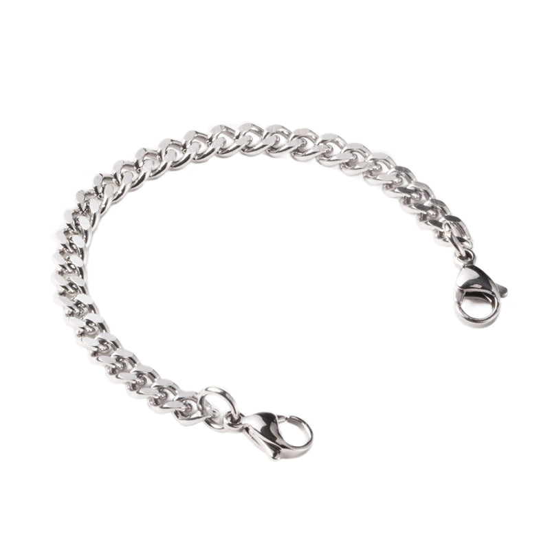 [Australia] - LinnaLove Stainless Steel Interchangeable Chain for Medical Alert id Bracelets for Women and Men Crub 6 Inches 