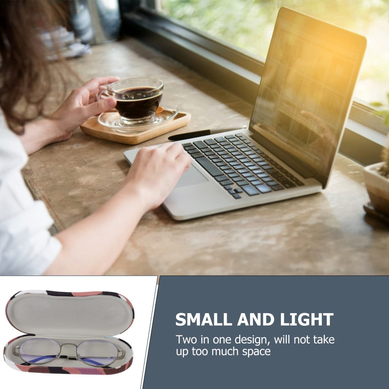 [Australia] - Healifty Contact Lens Case and Glasses Case, 2 in 1 Double Eyeglass Case, with Mirror Tweezers Remover, Contact Lens Storage Box for Travel… Camouflage2 