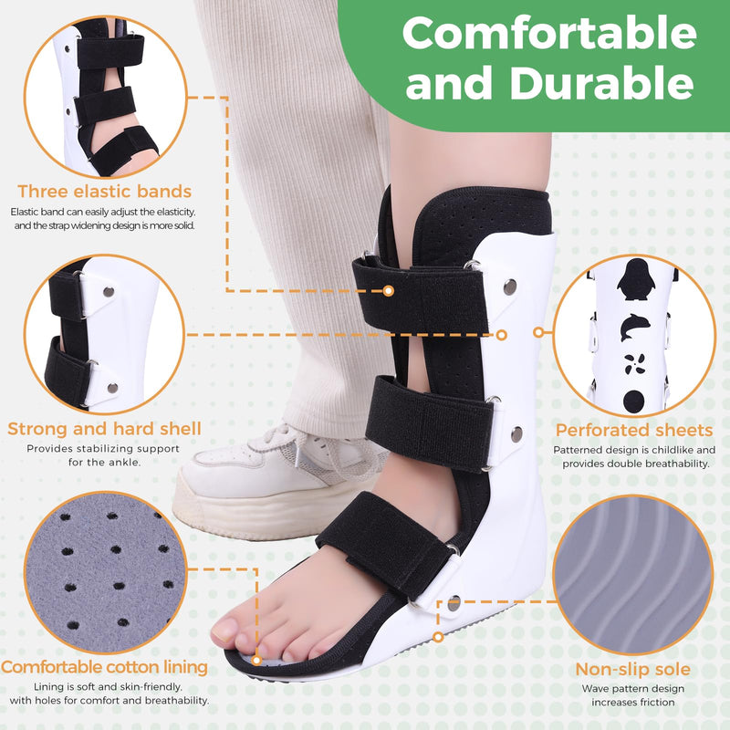[Australia] - Pediatric Walking Boot For Kids,Fracture Boot for Kids, Orthopedic Support Shoe for Youth Ankle Break Injury, Kid's Stress Metatarsal Bone Fracture, Broken Foot or Toe Recovery Cast, Left(L) Large 