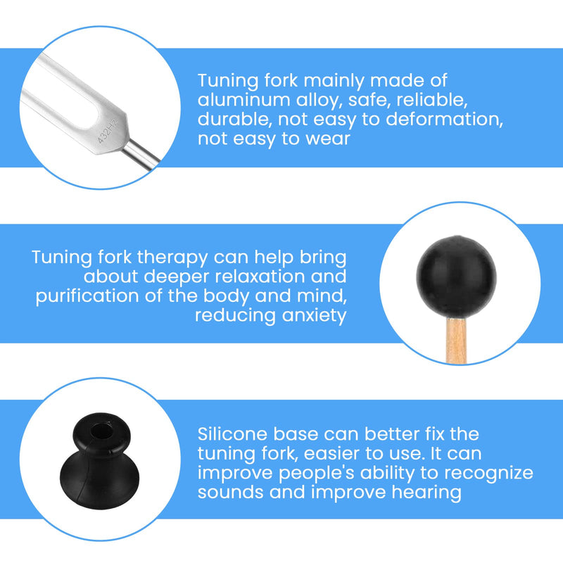 [Australia] - Nizirioo tuning fork, 432 Hz tuning fork set, aluminum alloy tuning fork, tuning fork neurology tuning fork medical for sound therapy healing DNA repair healing violin/guitar/piano 