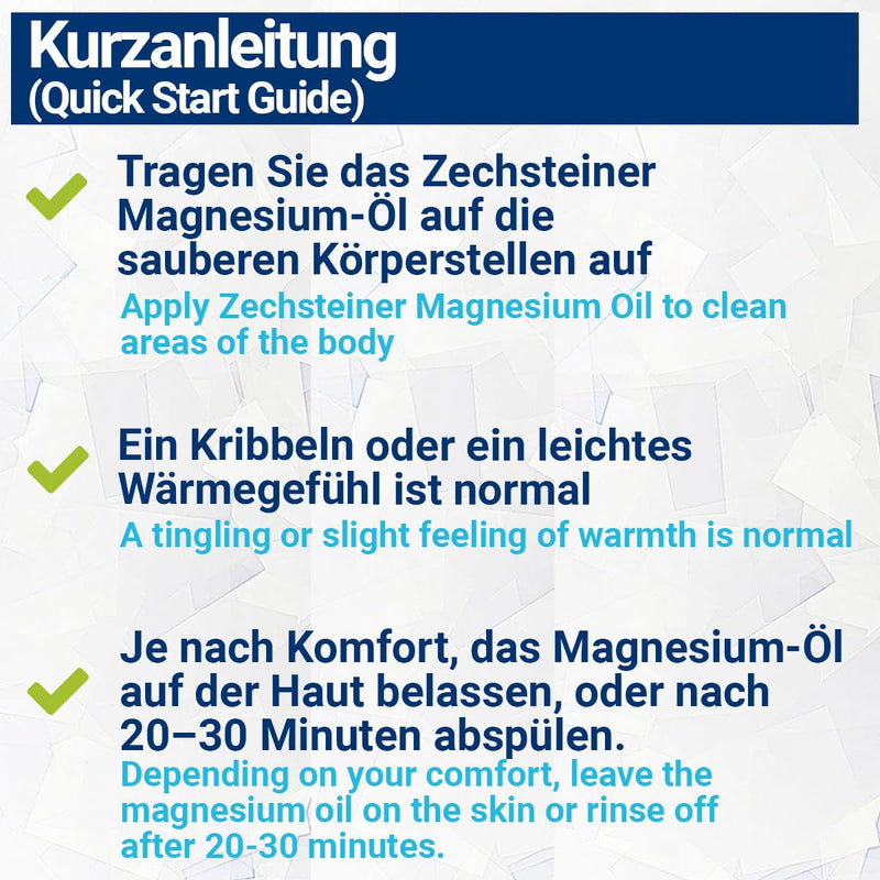 2 x 100 ml Magnesium Oil Spray Bottle - Spray - Highest Quality (31%) | 100% Zechstein | Skin Massage Sports & Muscle | Relaxation