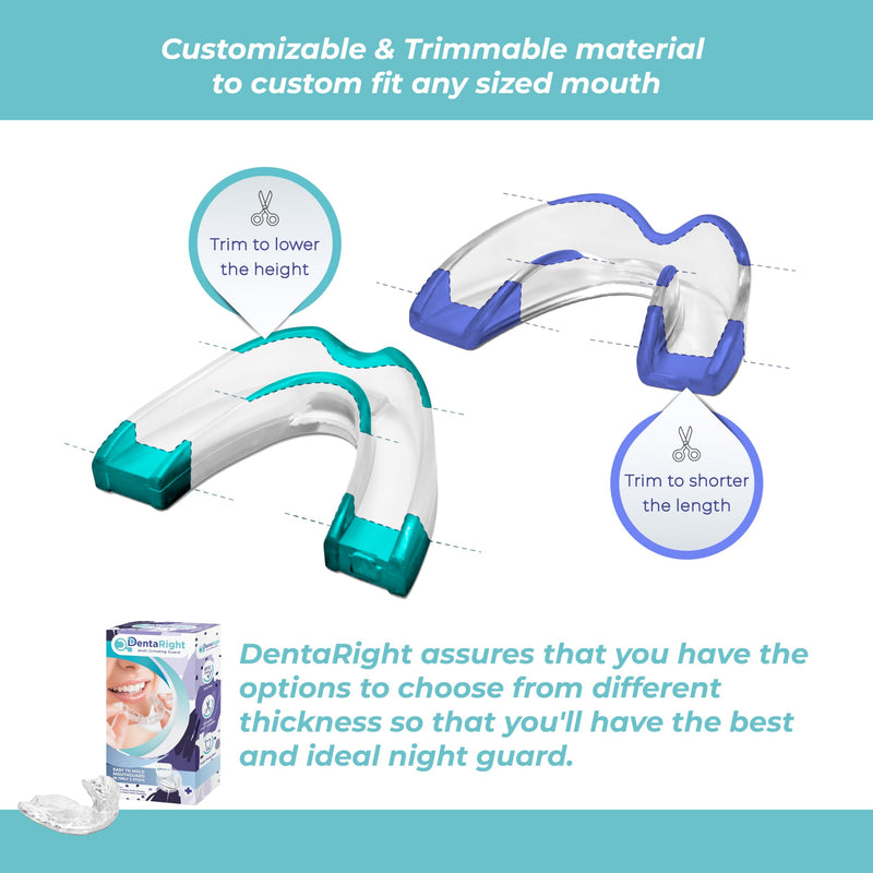 5-Pack Mouth Guards for Grinding Teeth at Night – Reusable, Trimmable, Moldable Boil-and-Bite Dental Night Guards for Clenching – 3 Sizes (1 Regular, 2 Heavy-Duty, 2 Small) Model004 Adult / 5 Pcs. Model001 / 5 Pcs. / 3 Size
