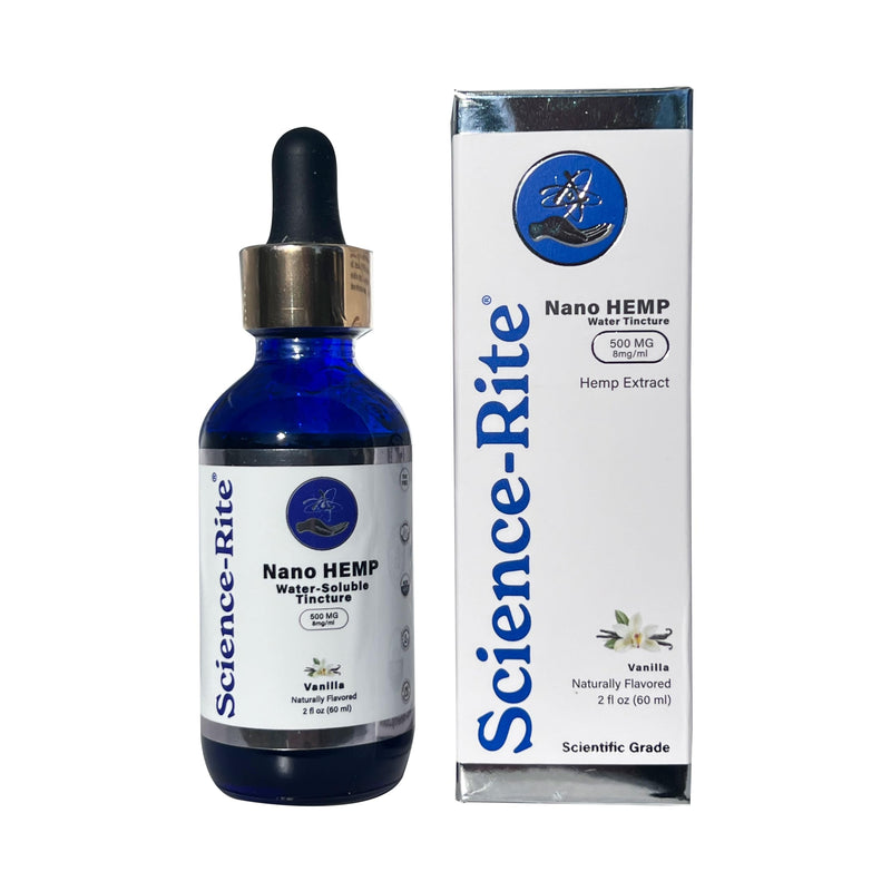 Nano Water-Soluble Hemp - Ultra-Fast-Acting Drops for Maximum Results - Scientific-Grade, 3X Faster, 9X Absorption, Cold Extracted - Vanilla Flavor. (500mg) Vanilla - 500 2 Fl Oz (Pack of 1)