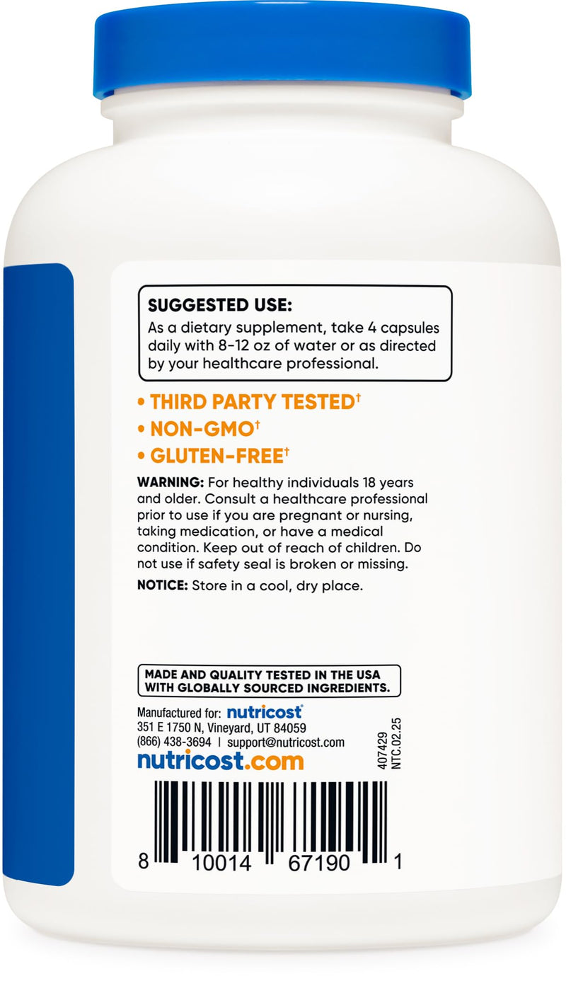 [Australia] - Nutricost Magnesium Citrate 420mg, 240 Veggie Capsules - 60 Servings, Gluten Free, Non-GMO, Vegetarian Friendly 240 Count (Pack of 1) 