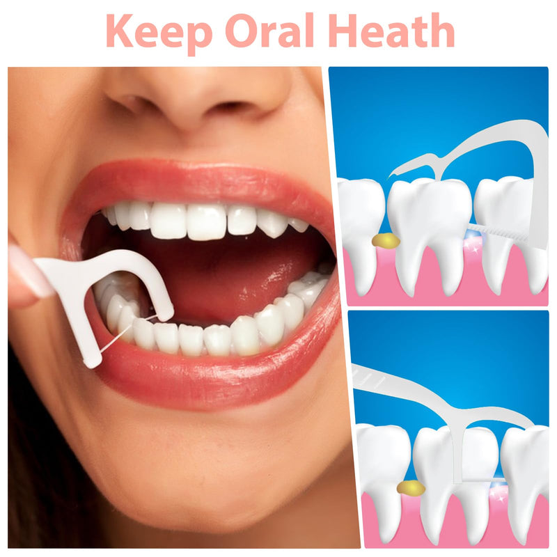 [Australia] - Andibro Portable Dental Floss Boxes, Pack of 2 Dental Floss Case Dental Floss Pick Dispenser Refillable Dental Floss Holder Travel Oral Care Tool for Teeth Cleaning 20 Dental Floss for Adults (White) White 