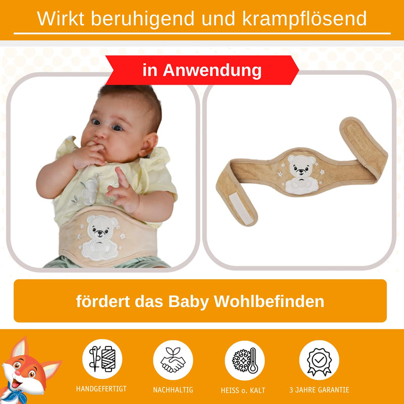 [Australia] - Baby heat pillow - heat belt cherry stones - cherry stone pillow for babies & toddlers - grain pillow for stomach ache & flatulence - gift for birth & baptism 