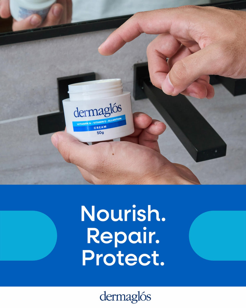 Dermaglós Moisturizing Cream, Stretch Mark Prevention, Scar cream, 1,76 oz | Vitamin A (Retinoids), Vitamin E & Allantoin, Rich Moisturizer for Wrinkles, Tattoo Aftercare, Hydration for Smooth Skin 1.76 Ounce (Pack of 1)