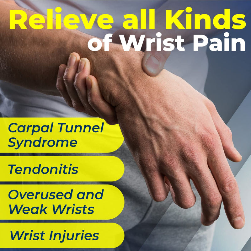 Sparthos Wrist Support Sleeves (Pair) – Medical Compression for Carpal Tunnel and Wrist Pain Relief – Wrist Brace for Men and Women – Made from Innovative Breathable Elastic Blend Medium Cobalt Blue