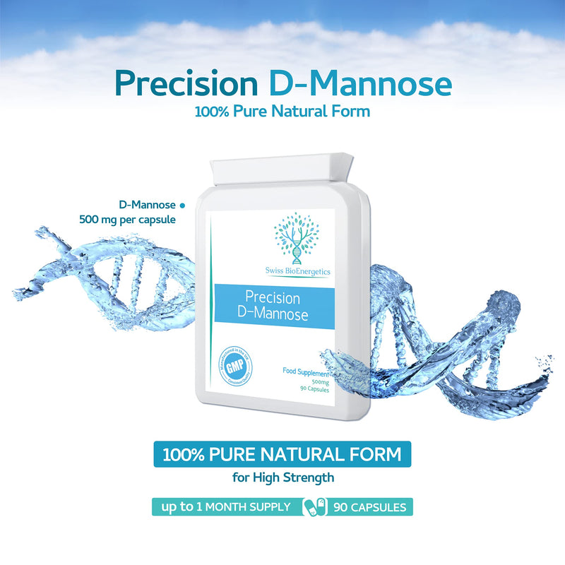 Precision D-Mannose 500mg 90 Capsules - 100% Pure Natural Form