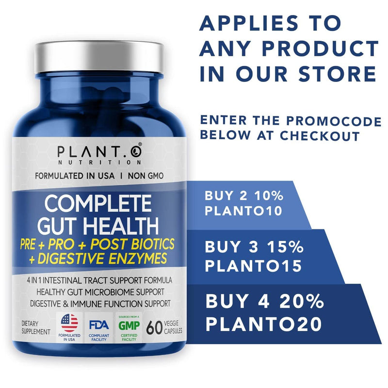 [Australia] - 4-in-1 Prebiotic Probiotic & Postbiotic for Women & Men, Complete Gut & Digestive Support Supplement, Pre Post Probiotics & Digestive Enzymes 60 capsules 