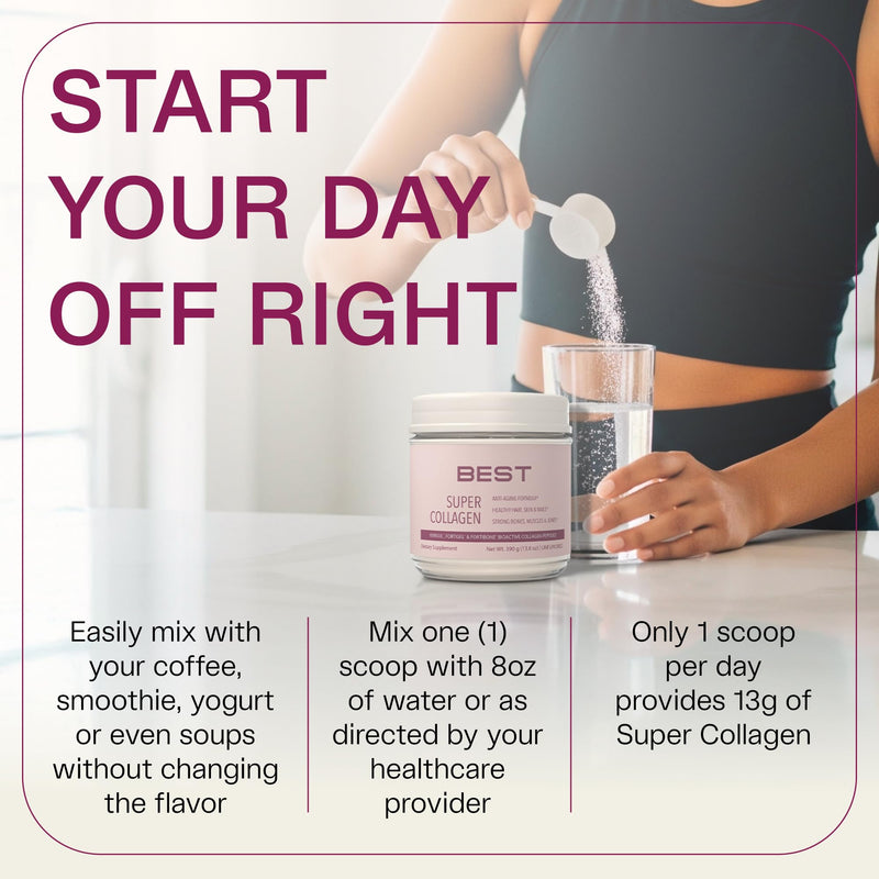 FORTIBONE® Collagen - 3 Clinically-Supported Bioactive Collagen Peptides with FORTIBONE®, FORTIGEL®, VERISOL® Unflavored Collagen for Women - Collagen Peptides for Bone Density, Joint & Skin Support