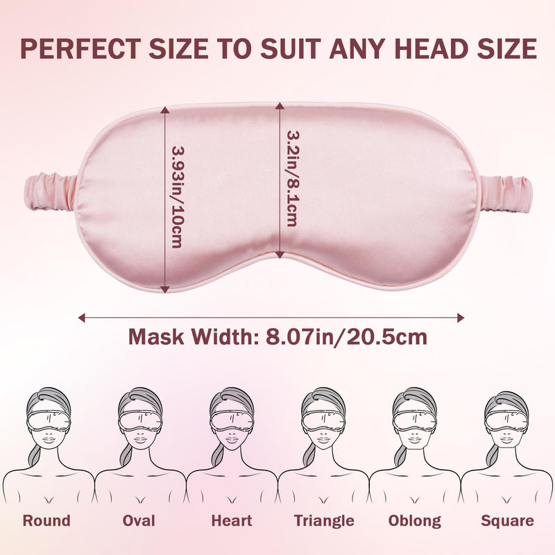 [Australia] - Sleep Mask 2 Pack, Soft Blackout Eye Mask for Women Men, Eye Sleep Shade Cover for Back and Side Sleeper, Sleeping Mask Night Blindfold for Night Sleep, Travel, Nap (Pink, Black) 