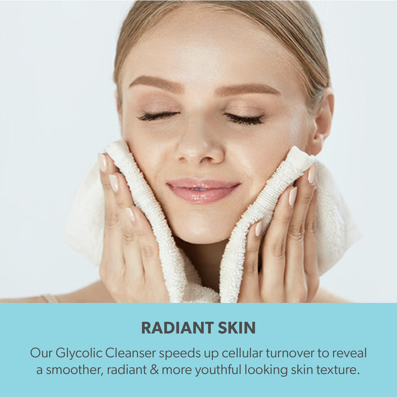 Serious Skincare Glycolic Cleanser - Skin Exfoliating Face Wash - 10% Glycolic Acid - Deep Pore Purifying - Removes Makeup, Oil, Blackheads and Impurities - Shave Prep - Anti-Aging 12 Fl. Oz. 12 Fl Oz (Pack of 1)