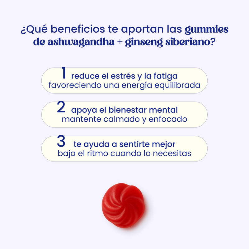 Jelly Pills Ashwagandha KSM-66 Gummies with Siberian Ginseng & Goji - Adaptogens for Stress & Anxiety with Withania Somnifera - 70 Vegan Gummies Gluten-Free - Natural Forest Fruits Flavour