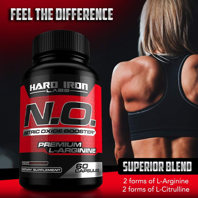 [Australia] - N.O. Nitric Oxide Booster with L-Arginine, L-Citrulline, Beta Alanine, AAKG - Non-GMO, Gluten-Free, Vegan - Pre-Workout Supplement for Muscle Growth, Stamina, Energy, Pumps, Vascularity - 120 Capsules 120 Count (Pack of 1) 