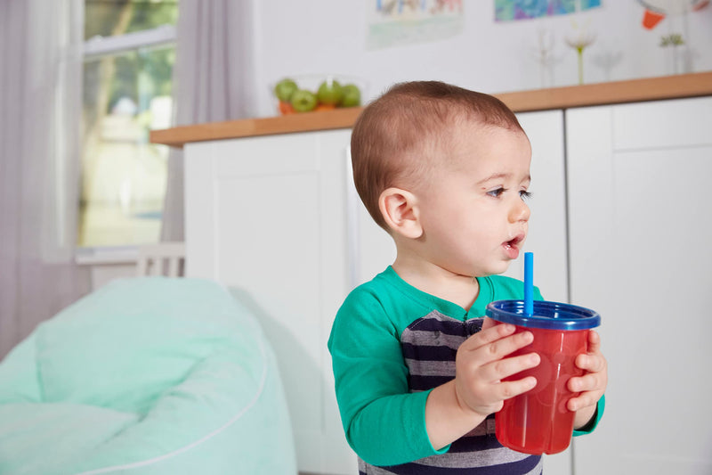 [Australia] - The First Years Take & Toss Toddler Straw Cups - Spill Proof and Dishwasher Safe Toddler Cups with Straws - Toddler Feeding Supplies - 10 Oz - 4 Count Neon Rainbow one size 