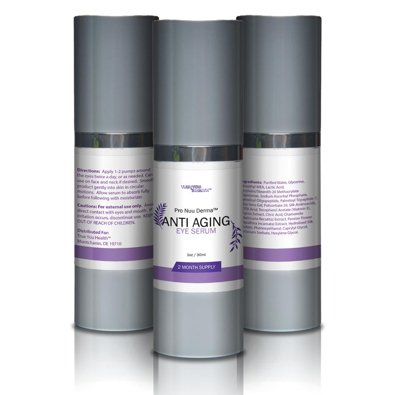 Pro Nuu Derma Serum - 2 Month Supply Anti Aging Serum - Our Best Eye Serum - Improve Dark Circles & Wrinkles with Anti Aging Vitamin C Anti Wrinkle Serum - Anti Aging Eye Serum to Aid Skin Stem Cells